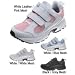 Women's FLASH VELCRO Athletic Sneaker - White/Blue Combo Size: 8 Width: M - 1 pair