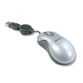 Belkin Mini Optical Mouse, Retractable USB