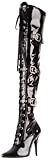 Pleaser Women's Seduce-3028 Knee-High Boot,Black,10 M US