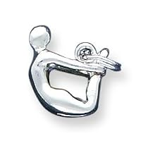 Sterling Silver Yoga Charm with 20 inch Sterling Silver Chain