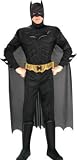 Rubies Men's Deluxe Muscle Chest The Dark Knight Batman Costume, Black, Large