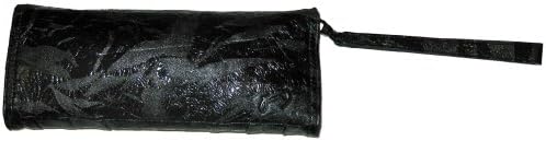 Junior Drake Embossed Leather Long Continental Wallet (Black)