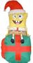 Inflatable Holiday SpongeBob SquarePants