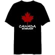 Canadian Maple Gymnast Sports Mens T-Shirt (Black, Sizes X-Small - XXX-Large)