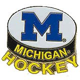 Michigan Wolverines Hockey Puck Pin