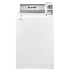 27" Top-Load Coin Operated Commercial Washer with 3.2 cu. ft. Wash Basket Capacity 3 Cycles &amp; 8 Quarter Coin Slide Capacity: Appliances