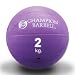 4.4 lbs (2 KG) Purple Rubberized Medicine Ball (7.5" Diameter)