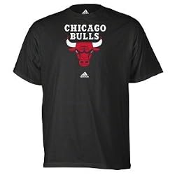 Chicago Bulls Black adidas Primary Logo T-Shirt