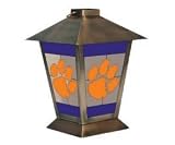 11 Glass Metal Candle Lantern Clemson Tigers