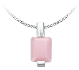 Kit Heath Sterling Silver 90Bapo Womens Pink Cubic Zirconia Pendant + Chain