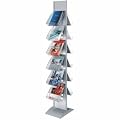 Kerkmann Prospektst�nder tec-art BxTxH 30x40x166cm A4 ohne F�cher alusilber