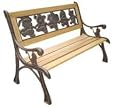 DC America SL-PB-168-BR Friendship Kids Bench, Cast Iron Frame and Hardwood Slats, Rust Resistant Bronze Finish