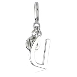 ELLE Jewelry Charms U Initial Sterling Silver