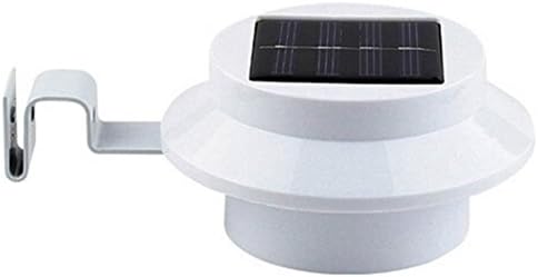 MeiHui 3LED Panel Yard Solar Lamp Outdoor Portable Gutter Light for Fence Gutter Wall Lobby Pathway Balcony Pack of 2