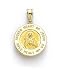 14k Round Sacred Heart Jesus Medallion Pendant
