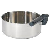 Tefal – c8669102 – Série de 2 casseroles inox 16/20cm avec couvercles et poignée pivotante Compact