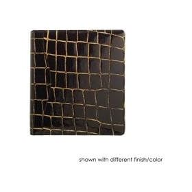 Raika #161 Handcrafted Top Grain Leather, 8-in x 11-in Three Ring Binder Photo Album, Black