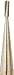 QUALITEOperative Carbide Burs FGSS329 (0.6 mm head size, 1.6 mm head length), Friction Grip and Short Shank, Pear, Made in Canada (Pack of 10)