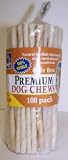 WHITE TWISTED CHEW STICKS 100 PACK