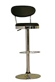 Adjustable Bar Stool - Modern Style Black Finish