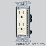 パナソニック フルカラー 埋込接地ダブルコンセント アースターミナル付 取付枠付 15A 125V グレー WN1132HK