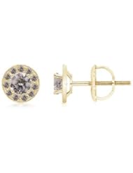 1 ct Solitaire Diamond Stud Earrings in Yellow Gold