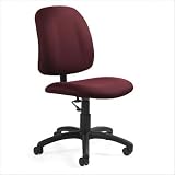 Goal Low Back Pneumatic Armless Task Chair Fabric: Quantum Copper