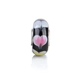 Bling Jewelry Black Hearts 925 Sterling Silver Murano Glass Bead Troll Pandora Compatible