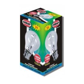5x Eveready Energy Saving Standard GLS Halogen Bulb - 100w=150w B22(BC) -