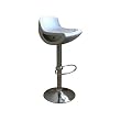 2 Silver Adjustable Barstools By Wholesale Interiors