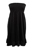 Avenue Plus Size Solid Smocked Cover Up