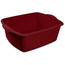 Sterilite 12-Quart Dish Pan, Red, 12-Pack