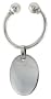Sterling Silver Horseshoe Type Key Ring with Oval Tag 1 5/16 in. (34 mm)