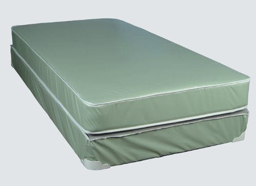 Staph Check Vinyl Waterproof Twin Size Innerspring Mattress & Box Spring On Sale