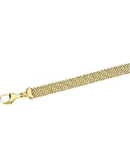 7" 8 mm Solid Flat Mesh Bracelet in 14k Yellow Gold