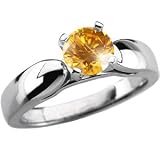 Cathedral Solitaire Engagement Platinum Ring with Fancy Orange-Yellow Diamond