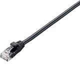 ELECOM LAN�P�[�u�� CAT6���� Gigabit �X�^���_�[�h 0.3m �u���b�N LD-GPJ/BK03