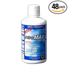 intraMAX Liquid Nutrition, Peach Mango Flavor, 8g fiber/4g protein per serv., Vitamins, Minerals, Enzymes, Fiber, 33 oz - 1 Month Supply