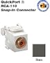 Leviton AC735-ROG Acenti RCA-110 QuickPort Snap-In Connector - Slate