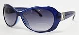 Esprit Sunglass Oval Blue Plastic Fashion Silver Square Etching, Smoke Gradient Lens 19361 507