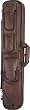 Brown Leatherette Soft Billiards Pool Cue Case with Black Accents - Billiards Equipment