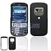 BLACK RUBBERIZED COATED SNAP-ON COVER HARD CASE PROTECTOR for PALM TREO 800w