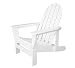 Polywood Outdoor Furniture Classic Andironack Reclining Chair, White-Recycled Plastic Materials