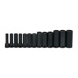 WILLIAMS 3/8” DR DEEP IMP SOCKET SET 6-PT 13 PCS (MS-12-13H) 3/8"ドライブ ディープソケットセット 6角 13個 インパクト JHWMS