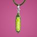 Corn on the Cob Pendant - tiny handmade corn cob with necklace cord Corn on the Cob Pendant - tiny handmade corn cob with necklace cord