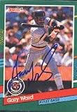 Gary Ward, Detroit Tigers Autographed Card