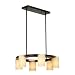 Forecast F187168 Ingo 6 Light Single Tier Chandelier in Deep Bronze with Light Caramel glass