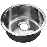Opella 14177.045 16.7 Diameter Round Bar Sink, Polished Stainless Steel