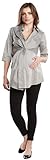 Maternal America Twisted Front Tunic -- gray size: x-large