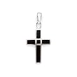925 Silver & Onyx Small Cross Pendant